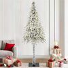 vidaXL Christmas Tree with 300 LEDs White 210 cm PE and Steel