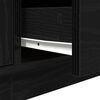vidaXL TV Cabinet with LED Lights Black Oak 160.5x41x50 cm