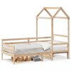 vidaXL Day Bed with Roof without Mattress 90x200 cm Solid Wood