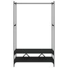 vidaXL Clothes Rack with Shelves Black Engineered Wood