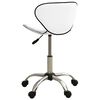 vidaXL Salon Spa Stool White Faux Leather