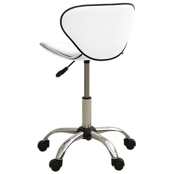 vidaXL Salon Spa Stool White Faux Leather