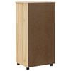 vidaXL Rolling Cabinet with Drawers MOSS Clear Varnish Solid Pine wood