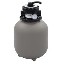 vidaXL Pool Sand Filter with 4 Position Valve Grey 350 mm