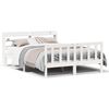 vidaXL Bed Frame without Mattress White 135x190 cm Double Solid Wood Pine