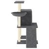 vidaXL Cat Tree with Sisal Scratching Posts Dark Grey 96.5 cm
