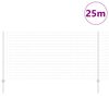 vidaXL Fence with Post Silver 1.2 x 25 m Steel