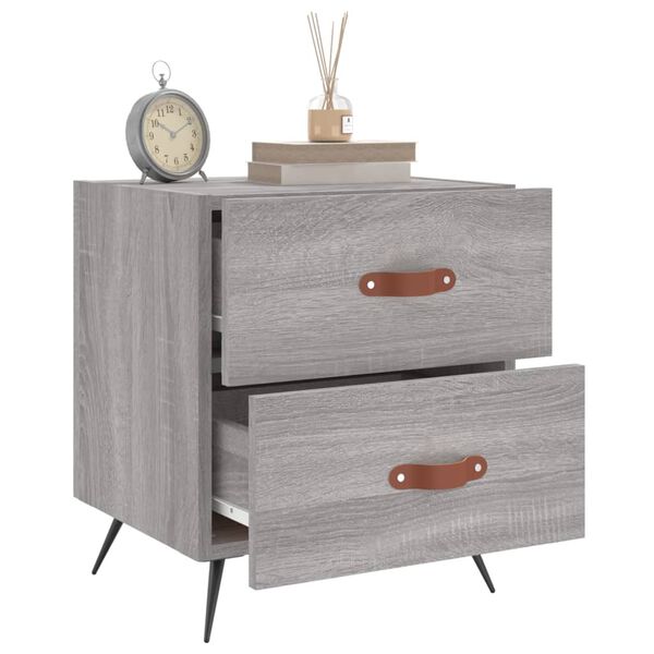 vidaXL Bedside Cabinets 2 pcs Grey Sonoma 40x35x47.5 cm Engineered Wood