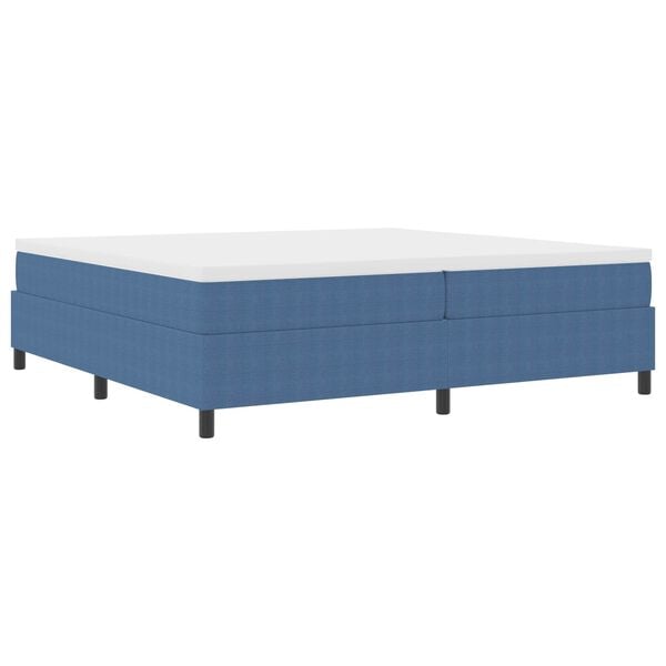vidaXL Platform Bed Frame Blue 200 x 200 cm Fabric