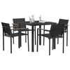 vidaXL Outdoor Furniture Set 5 pcs Black and Anthracite Textilene