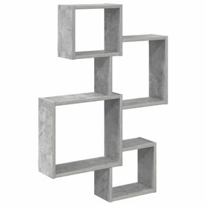 vidaXL Wall Cube Shelves Wall-Mounted Concrete Grey Engineered Wood