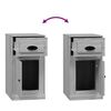 vidaXL Side Cabinet with Drawer Grey Sonoma 40x50x75 cm Engineered Wood