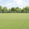 vidaXL Fence with Post Silver 0.8 x 100 m Steel