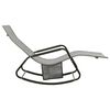vidaXL Sun Lounger Steel and Textilene Grey