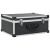 vidaXL CD Case for 60 CDs Aluminium ABS Black
