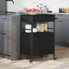 vidaXL Kitchen Trolley Black Oak 56 x 43 x 89.5 cm Engineered Wood