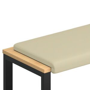 vidaXL Bench Cushion Faux Leather Cream Depth 35 cm
