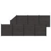vidaXL Fence Panel 8 pcs WPC and Aluminium Black