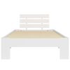 vidaXL Bed Frame without Mattress White Solid Pine Wood 90x200 cm