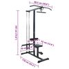 vidaXL Lat Pulldown Machine Manual Black 110 x 70 x 187 cm