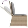 vidaXL Garden Bench Beige Poly Rattan