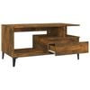 vidaXL Coffee Table Smoked Oak 90x49x45 cm Engineered Wood