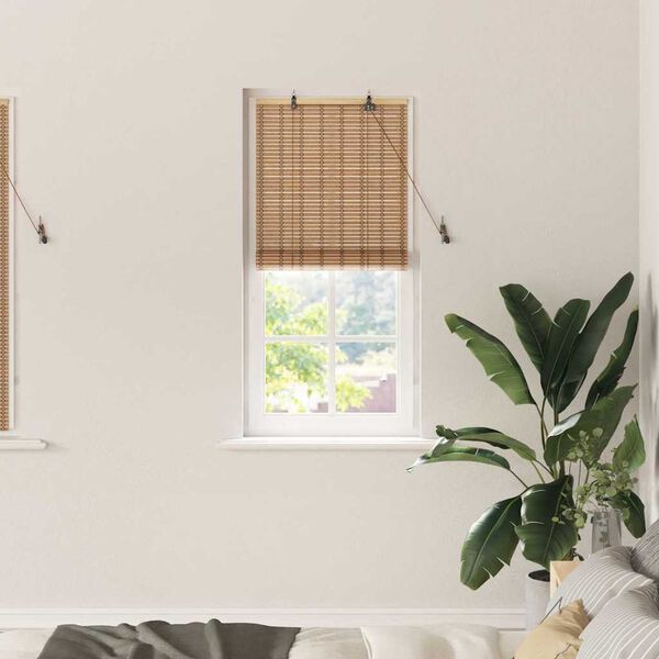 vidaXL Roller Blind Other Manual Light Brown 60 x 160 cm Bamboo