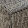 vidaXL Garden Storage Cabinet Grey 100x55.5x80 cm Poly Rattan