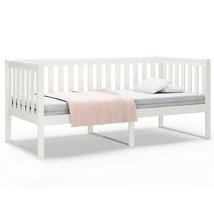 vidaXL Day Bed without Mattress White 90x200 cm Solid Wood Pine