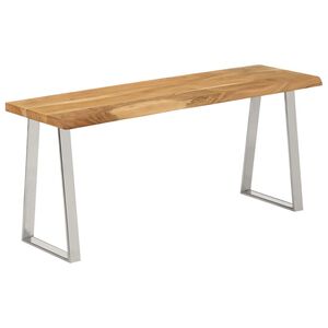 vidaXL Bench with Live Edge 105 cm Solid Wood Acacia