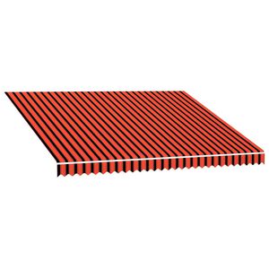 vidaXL Awning Top Sunshade Canvas Orange and Brown 4x3 m