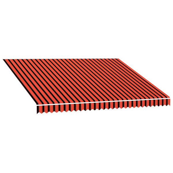 vidaXL Awning Top Sunshade Canvas Orange and Brown 4x3 m