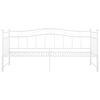vidaXL Pull-out Sofa Bed Frame without Mattress White Metal 90x200 cm