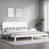 vidaXL Bed Frame without Mattress White 200x200 cm Solid Wood Pine