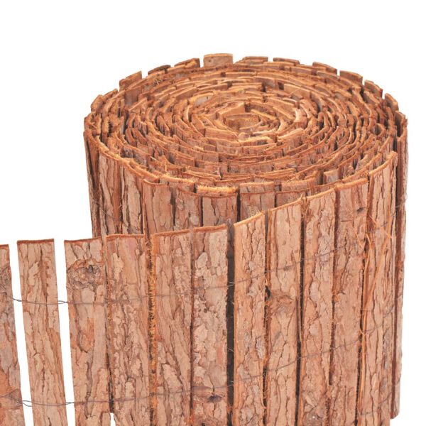 vidaXL Bark Fence 1000x30 cm