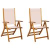 vidaXL Folding Garden Chairs 2 pcs Solid Wood Acacia and Textilene