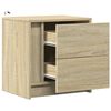 vidaXL Bedside Cabinets with LED Lights 2 pcs Sonoma Oak Engineered Wood