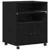 vidaXL Printer Stand Black Oak 60 x 48 x 74 cm Engineered Wood