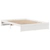 vidaXL Bed Frame without Mattress White 120x190 cm Small Double Solid Wood Pine