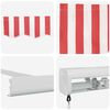 vidaXL Retractable Awning Red and White 300 x 250 cm Fabric and Metal