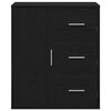 vidaXL Sideboard with Drawer Black Oak 60 x 31 x 70 cm Engineered Wood