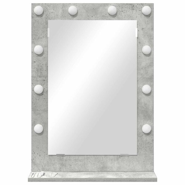 vidaXL Vanity Mirror Rectangular Concrete Grey 70 x 50 x 18 cm
