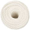 vidaXL Work Rope White 14 mm 50 m Polypropylene