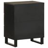 vidaXL Bedside Cabinet Black 50x33x62 cm Solid Wood Mango