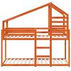 vidaXL Bunk Bed without Mattress Wax Brown 90x200 cm Solid Wood Pine