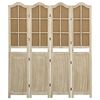 vidaXL 4-Panel Room Divider Brown 140x165 cm Fabric