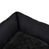 vidaXL Dog Bed Black 85.5x70x23 cm Linen Look Fleece