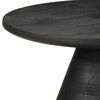 vidaXL Side Table Black Ø50x40 cm Solid Wood Mango