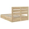 vidaXL Storage Bed with Drawer Sonoma Oak 160 x 200 cm Engineered Wood