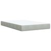 vidaXL Box Spring Bed with Mattress Light Grey 120x190 cm Small Double Velvet